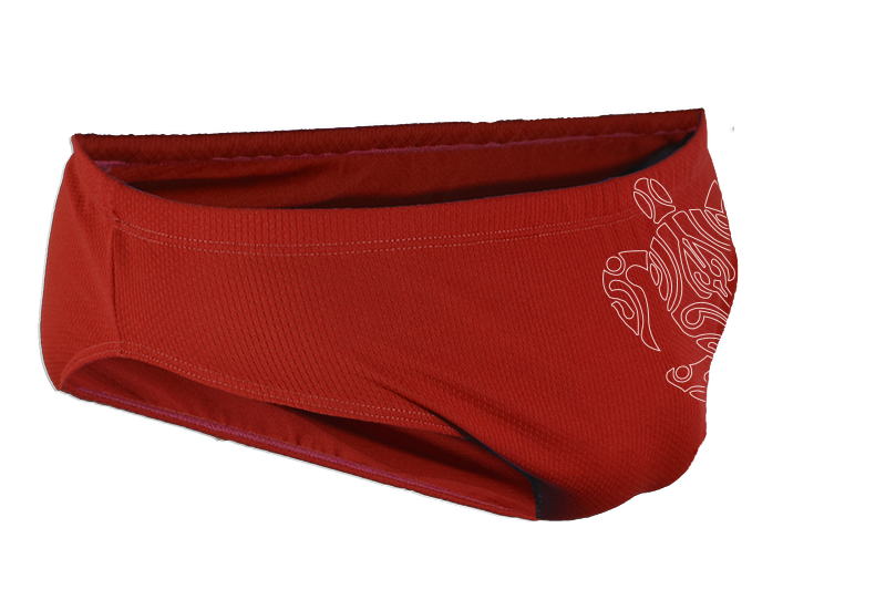 ROJO_TORTUGA_BLANCA_DELANTERA Slip Clásico De Hombre ROJO 1 - Imagen 1