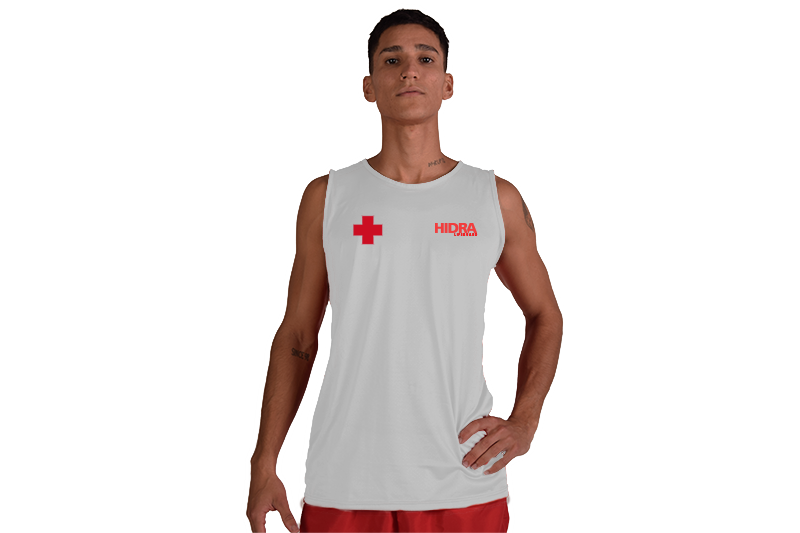 BLANCA_2024_FRENTE Musculosa Clásica Dry fit Guardavidas - Imagen 1