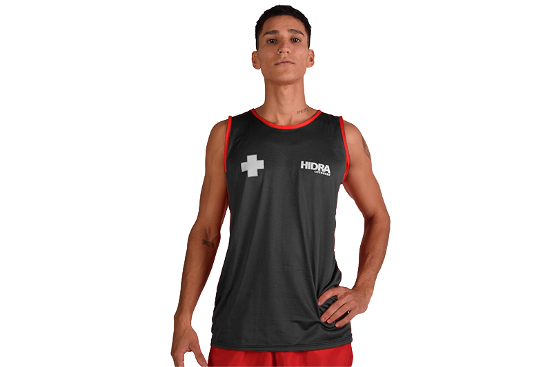 GUARD_NEGRA_ROJA_FRENTE-2 Musculosa Clásica Dry fit Guardavidas - Imagen 1